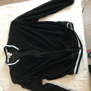 mesh bomber jacket